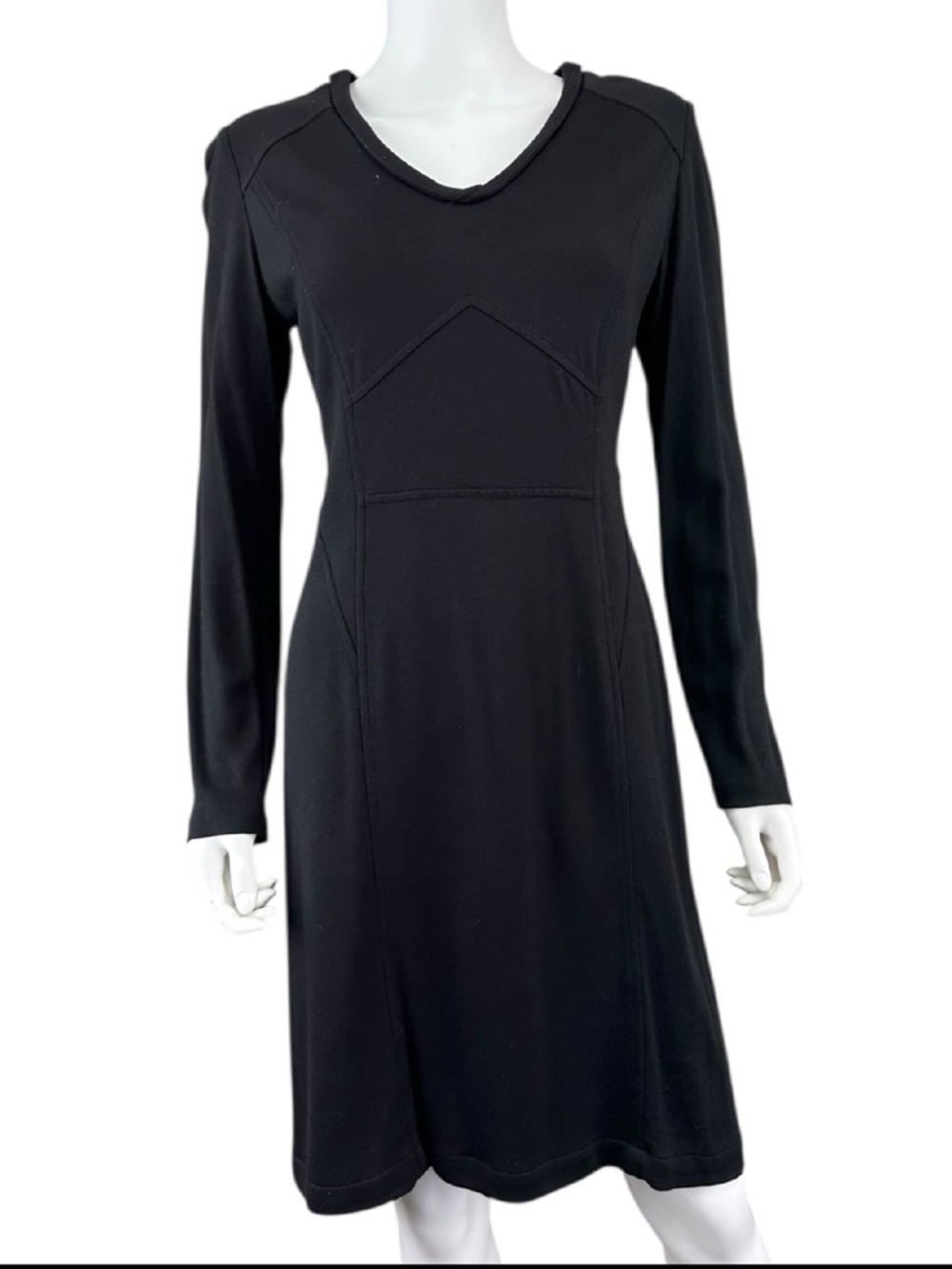 ETCETERA Black Knit Midi Dress Size 6 J0774